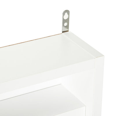 Vitrine blanche avec 2 portes et tablettes réglables - Idéal pour présenter des figurines miniatures