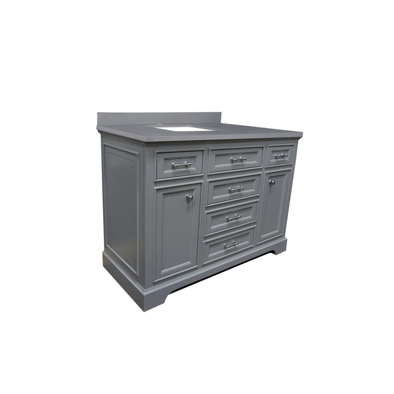 Ensemble de meuble-lavabo simple 49 po Harkness, Gris calypso, Gris