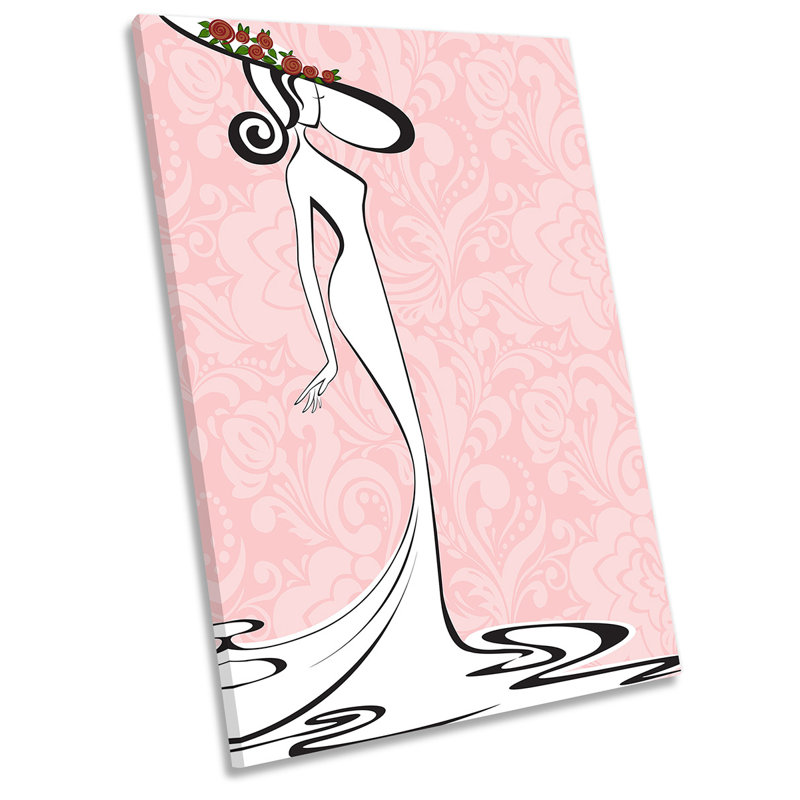 Fashion Hat Dress Elegant Picture - Wrapped Canvas Art Prints, 137.2cm H x 91.4cm W x 4cm D