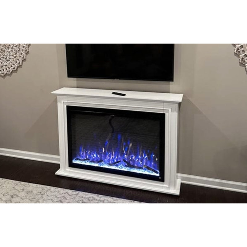 Sideline Elite Smart Electric Fireplace with Encase Surround Mantel, 36.03" H x 51.19" W x 9.84" D