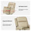 Fauteuil inclinable électrique pivotant en cuir véritable de 30 po avec port USB Atascosa-409423519