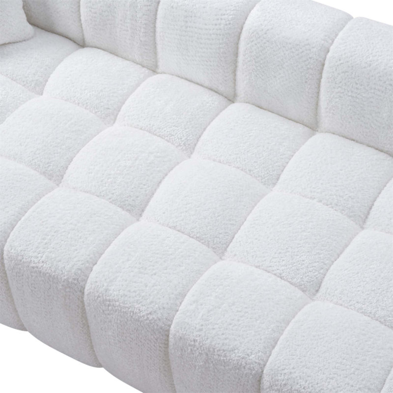 Canapé Marshmallow Cloud Compressed, White Boucle