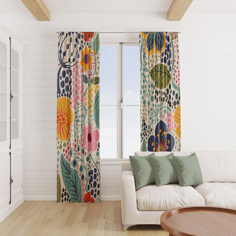 Semi Sheer Curtain Pair, 40" W x 61" L