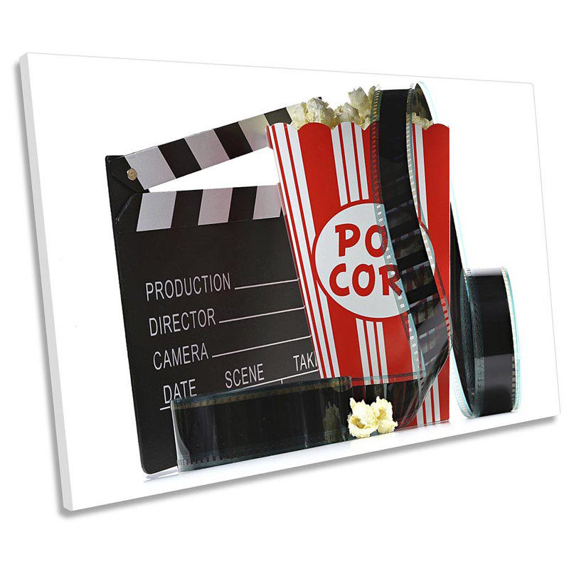 Cinema Room Popcorn - Wrapped Canvas Print, 30.5cm H x 45.7cm W x 2cm D