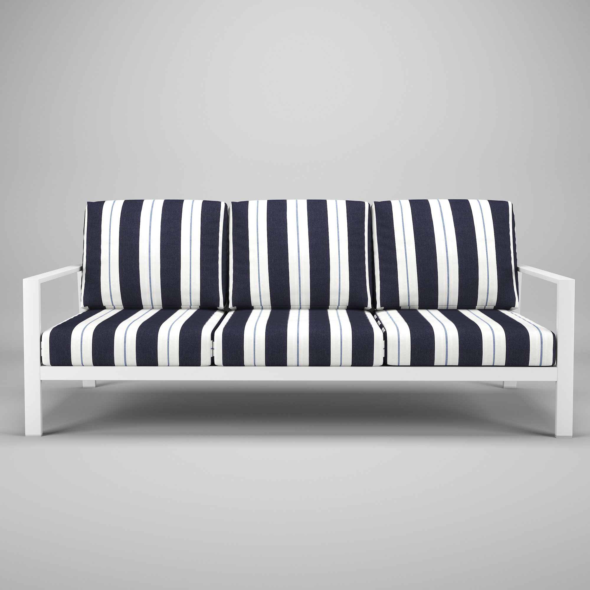 Townsend Metal Outdoor Sofa With Sunbrella Cushion, Relate Harbor