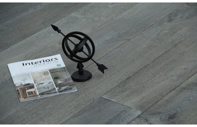 Oak 19cm W Hardwood Flooring, Grey Wood