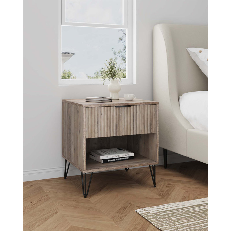 Table de chevet 20 po Dumbo,  Grey/Black