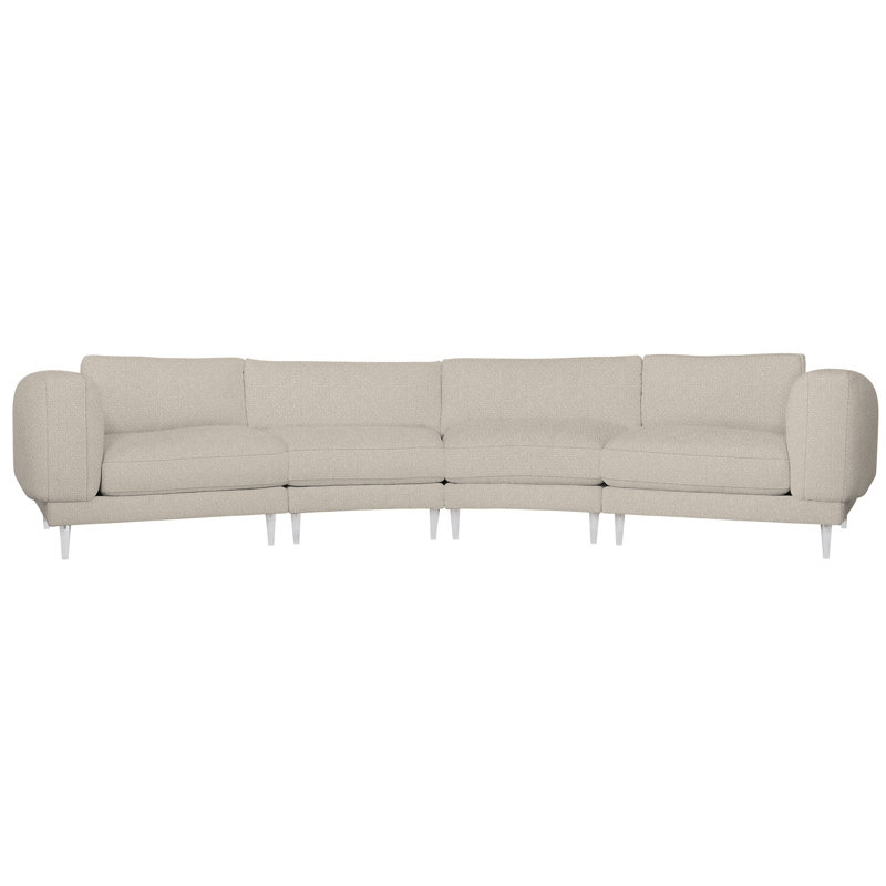 Harper 168" Wide Corner Sectional, Cream Boucle 1146-002