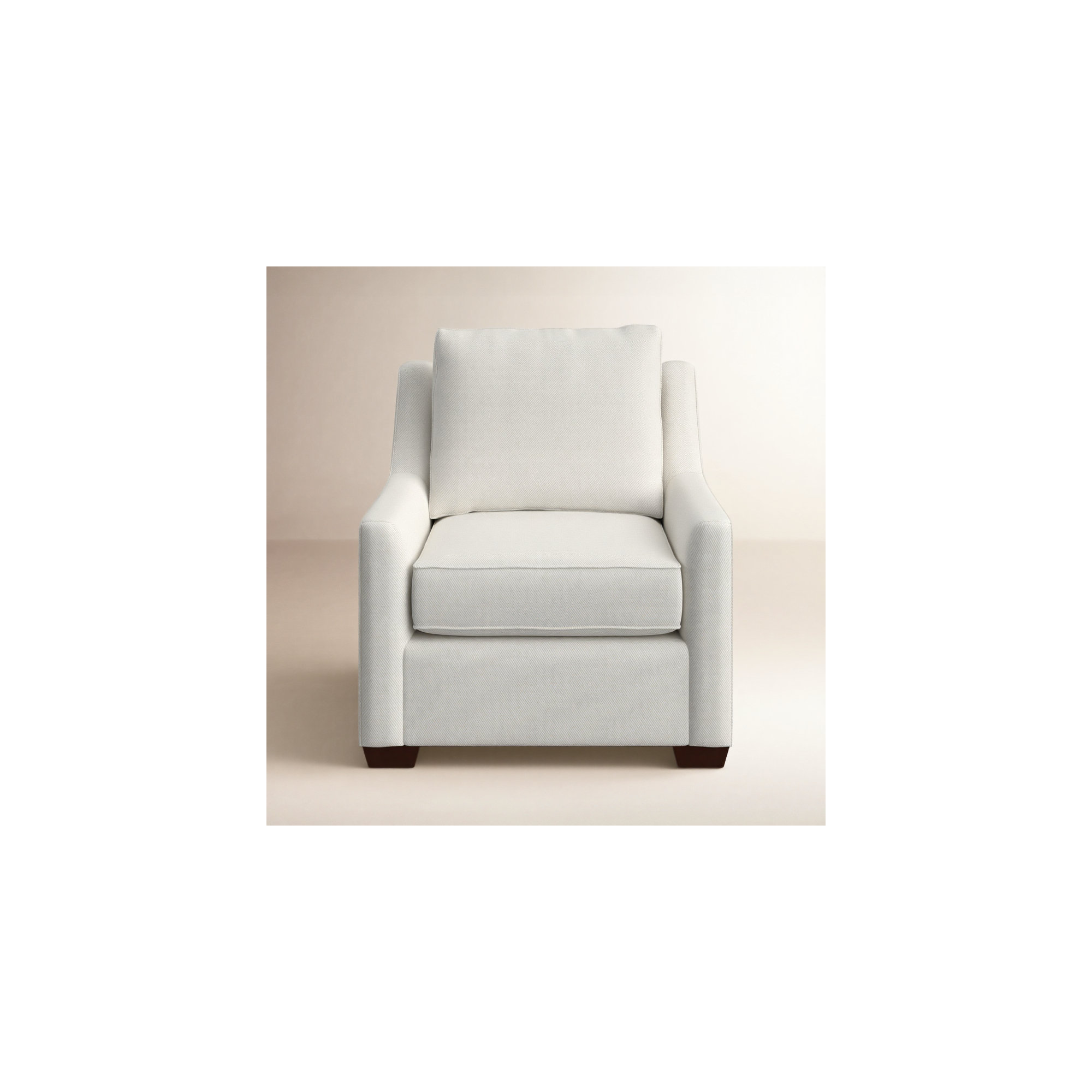 Gemi Upholstered Armchair, Classic Bleach White