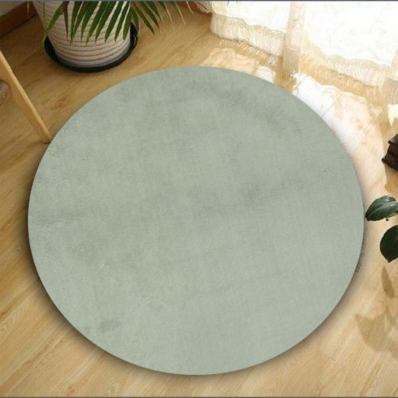 Tapis rond gris clair (59,1 po), 100% polyester, hauteur de poils: 0,8 po | Dessous moelleux antidérapant, antibactérien, antiallergénique, antistatique | Lavable à la machine à 86 ° F | Parfait pour le salon et la chambre à coucher