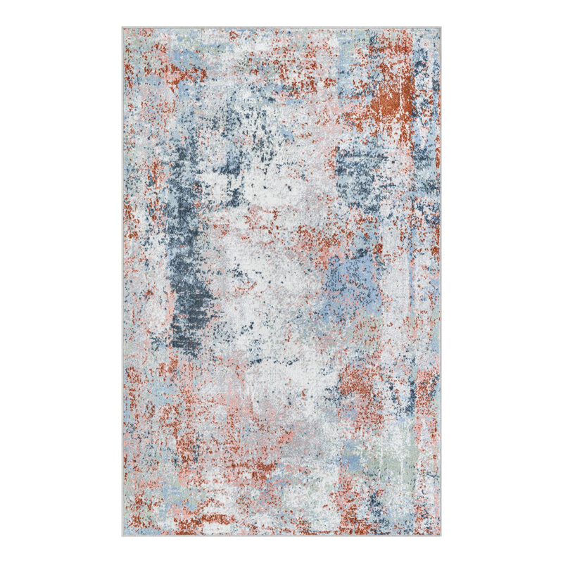Hankinson Abstract Indoor Rug, Rectangle 4'1" x 6'1"