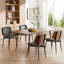 Élégantes chaises de salle à manger en similicuir: chaises d'appoint élégantes pour les salles à manger, les cuisines et les espaces de vie-109423021-109423025