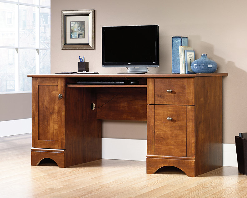Computer Desk, Brushed Maple