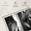«Wolf faces» en noir et blanc, reproduction sur toile-617599343