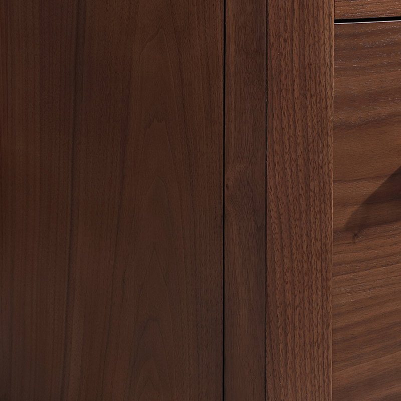 Meuble-lavabo simple 36 po Cloverfield, Noyer naturel, Or