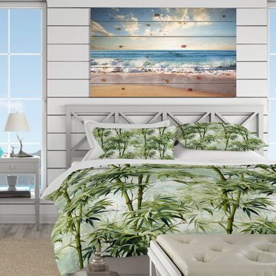 Murtaugh Bamboo Zen Tropical Pattern - Tropical Duvet Cover Set - Microfiber Polyester