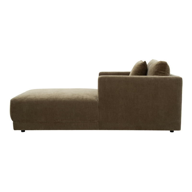 Bryn Chaise Lounge, Moss Olive Green Performance Chenille