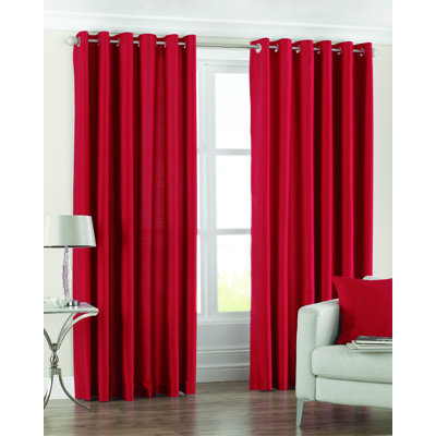 Polyester Semi Sheer Grommet/Eyelet Curtain Pair