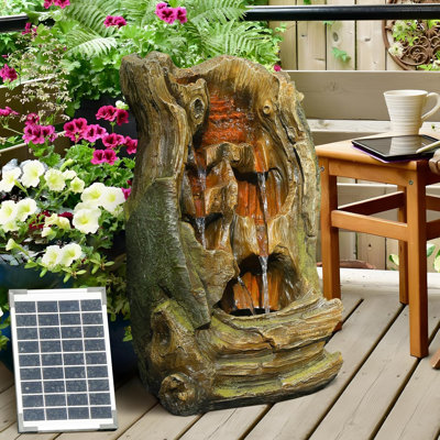 Handcrafted Outdoor Floor Fountain with Lights