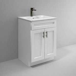 Armoire de meuble-lavabo simple 24 po Shaker