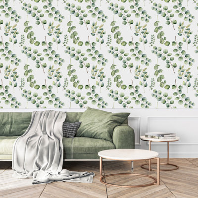 Rouleau de papier peint L 18,75 pi x l 25 po Tree Leaves