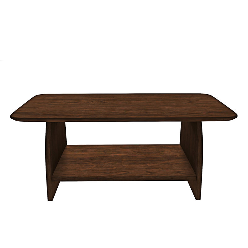 Double Layer Coffee Table, Dark Brown