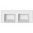 Scarabeo by Nameeks ML 18.5 " 48 " Tall Ceramic Rectangular Bathroom Sink and Overflow Hole-20639253