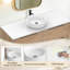 Meuble-lavabo mural en chêne naturel avec vasque ronde en céramique-600534164
