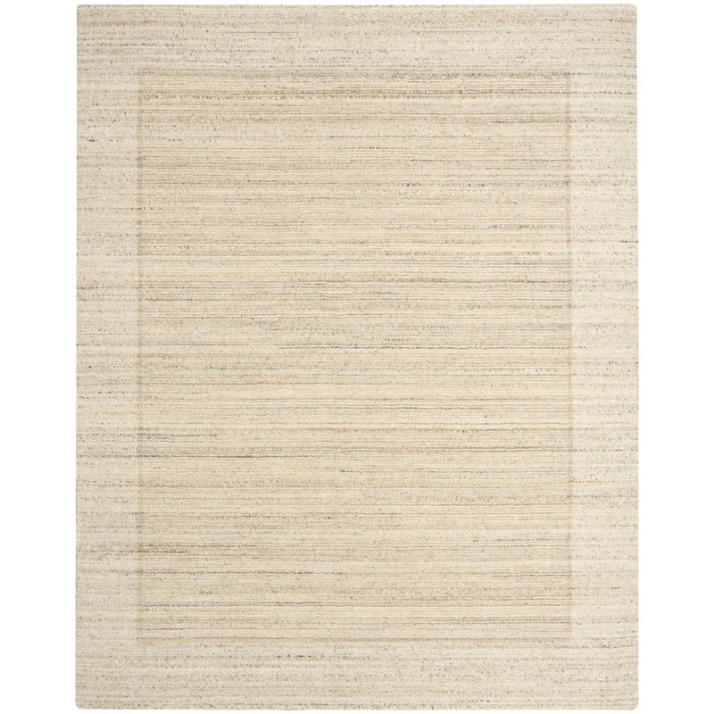 Calvin Klein CK082 Ridge 9'9" x 13'9" Beige Ivory Farmhouse Indoor Rug, Beige, Rectangle 9'9" x 13'9"