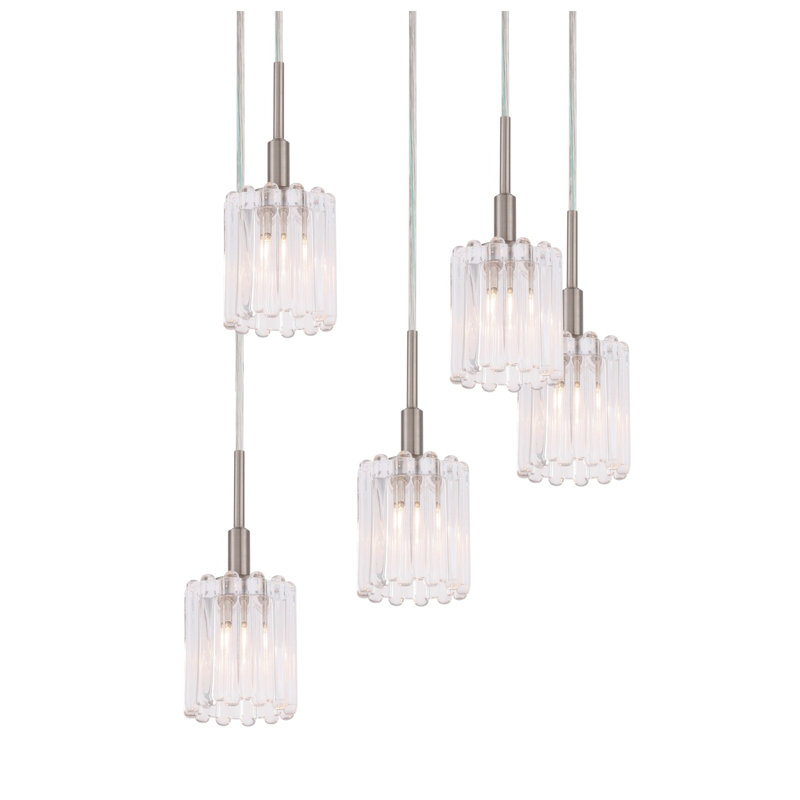 Rosendahl 5 - Light Cluster Pendant, Halogen, Satin Nickel/Bronze