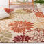Tapis intérieur / extérieur beige / vert crocheté à la main Aldford-851055908