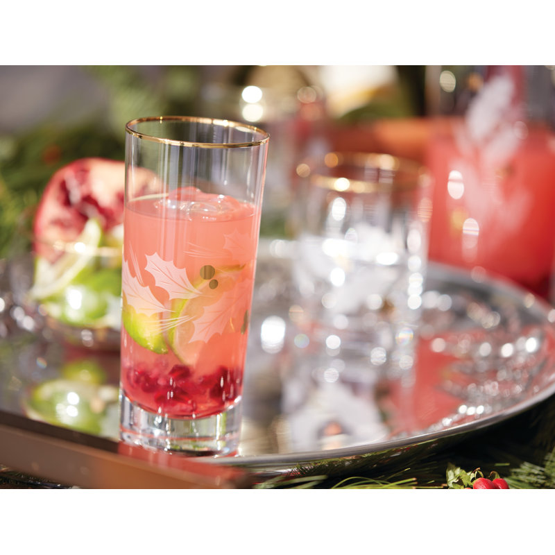 Holiday Gold 4-Piece Glassware Set