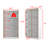 63'' H x 31.5'' W 4-Layer Bookcase with Glass Doors and LED Light-1087903993
