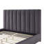 Modern Upholstered Platform Bed With Corduroy Wing Headboard-109801227-130373747