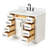 Tidworth 42'' Solid Wood Single Bathroom Vanity with 1.5'' White Quartz Top-68774411-102157594