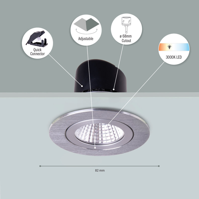 Ailep 8.2cm LED Recessed Lighting Kit