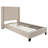 Aluino Tufted Upholstered Platform Bed w/ Accent Nail Trimmed Extended Sides-678480902-678480911
