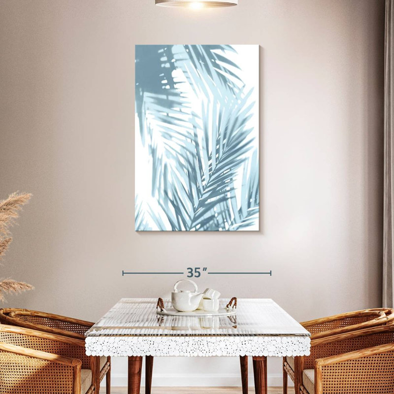 Harnek Palm Shadows Aqua I, H 45 po x l 30 po