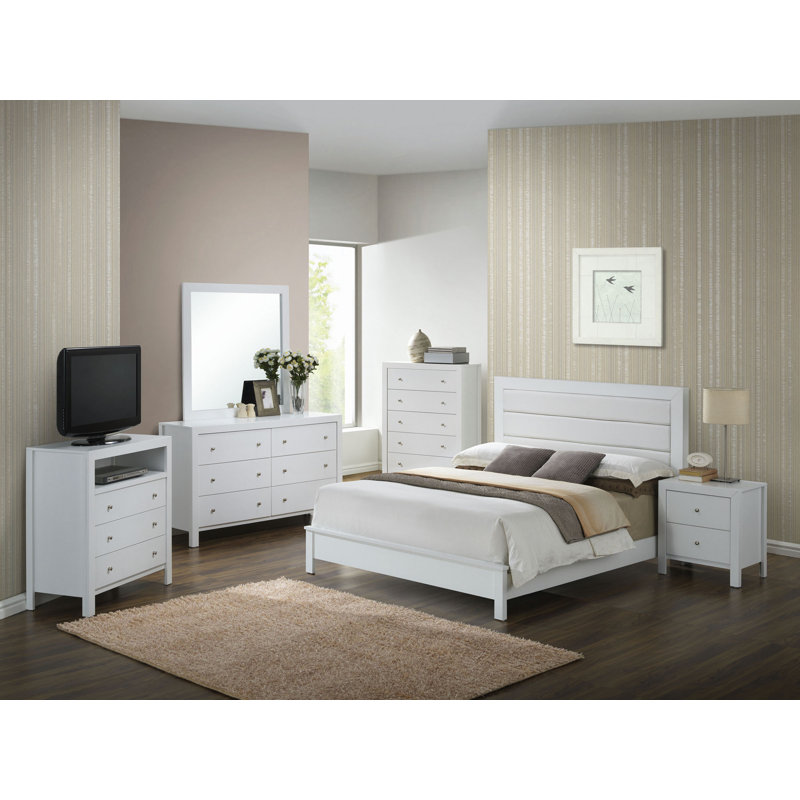 White Wooden Bed Frame - Timeless Design, Durable Construction, Easy Assembly (58"W X 81"D)