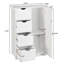 Armoire de rangement à une porte avec 4 tiroirs - blanc