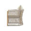 Élégantes chaises longues de patio modernes en aluminium beige coussiné et corde artistique