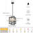 Mercer41 6 - Light Dimmable Industrial Square/Rectangle Geometric Candle Style Chandelier with Metal Cage for Dining Room, Kitchen Island, Foyer, Hallway-1153974941