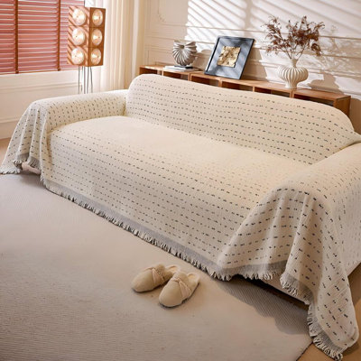 Sofa Slipcovers Premium Chenille Dotted Muster Sofa Cover Pet-friendly Protection Stylish Comfort