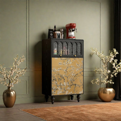Pine Storage Cabinet with Large Capacity
