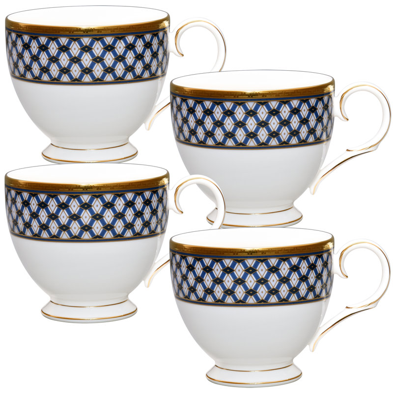 Noritake Blueshire Set of 4 Cups, 7 oz.