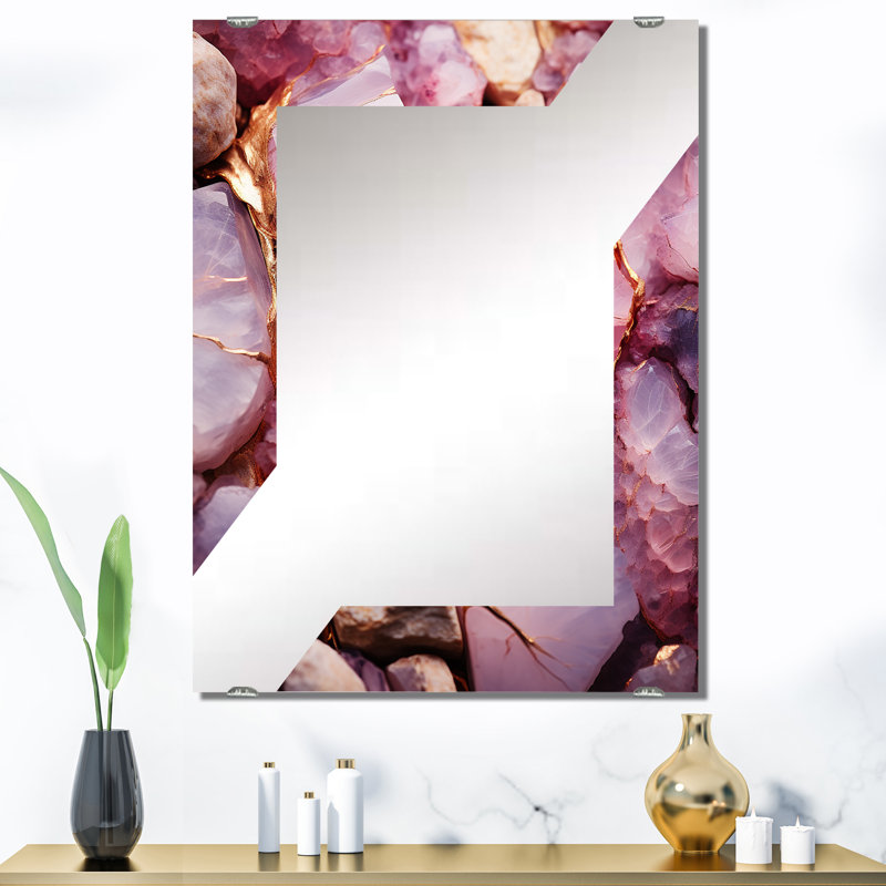 Klemens - Miroir géode en pierre, décoration murale MIR136116, 40 po x 30 po