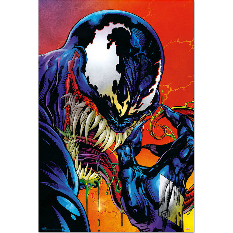  Officiellement sous licence Venom - Comic (couleur), affiche d'art 24 x 36 pouces - reproduction décorative - papier affiche - prêt à encadrer