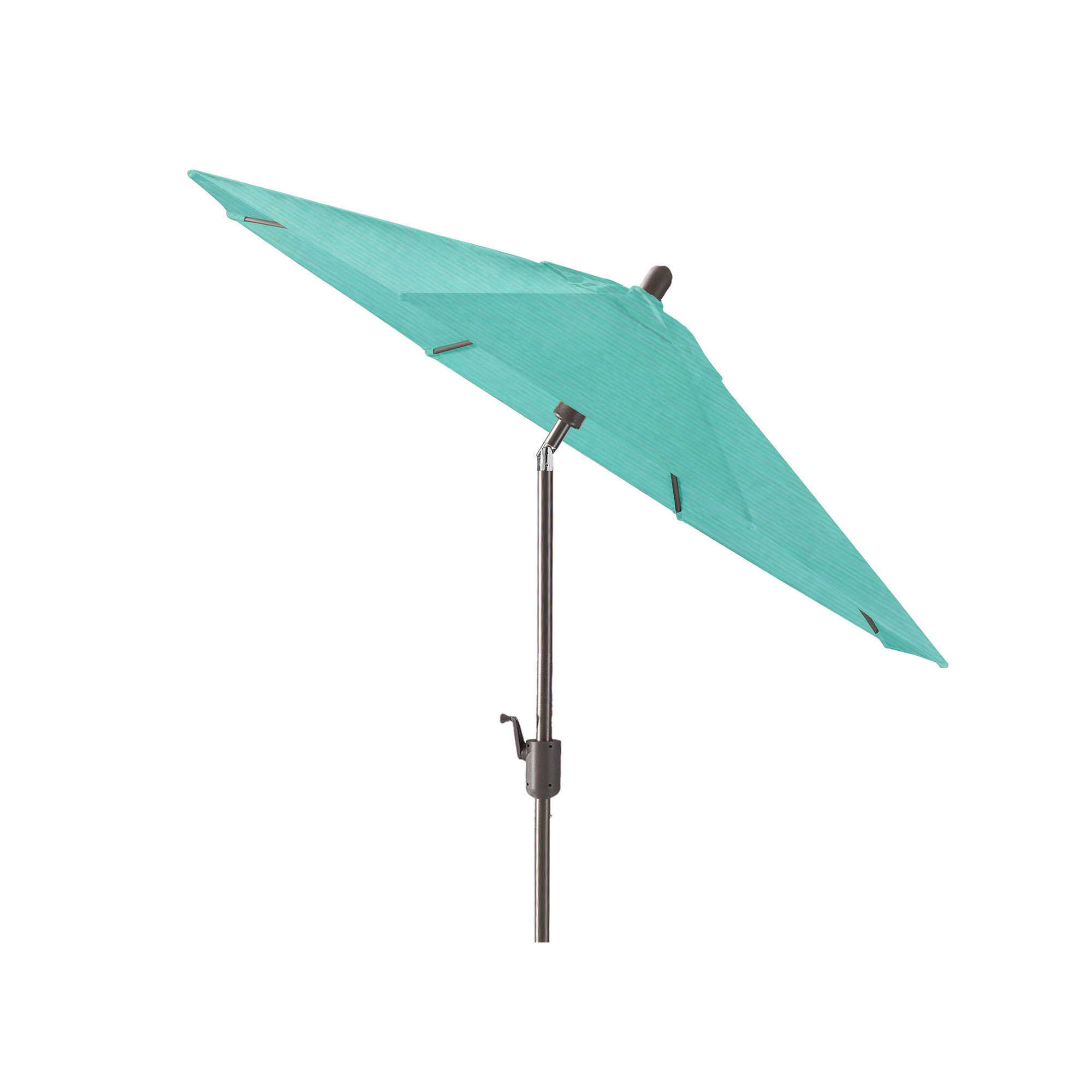 Natalie 8' 8" Market Sunbrella® Umbrella, Starring Gray, Canvas Aruba Sunbrella® Canvas