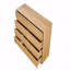 Commode 8 tiroirs en bois naturel avec poignées dorées, planche d'ingénierie imperméable