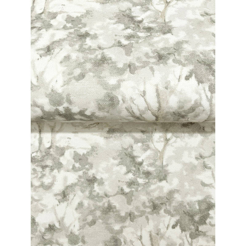 Thicket Charcoal Forest Wallpaper, Gray